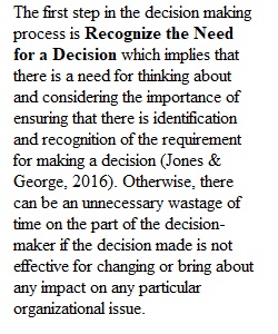 Decision Making Steps - DQ1